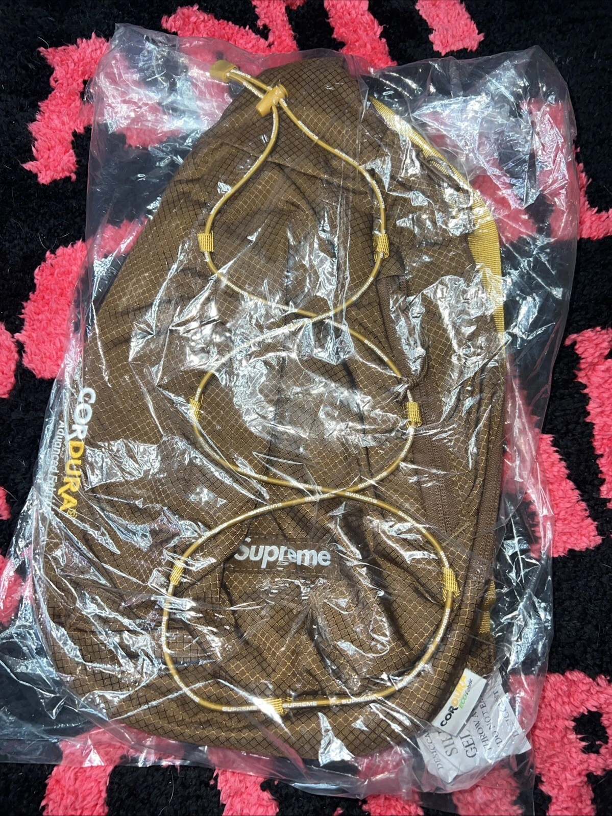 sac bandoulière cordura suprême doré/marron neuf avec étiquette