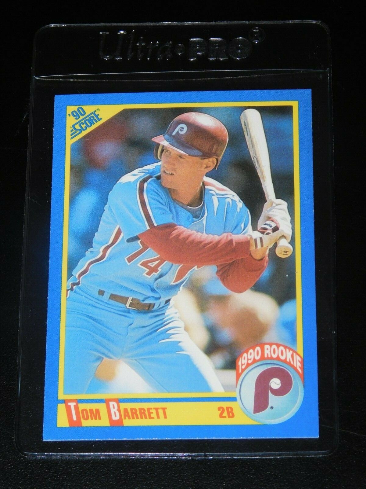 1990 SCORE TOM BARRETT ROOKIE / ERROR CARD #633 - Jersey #29 (Near-Mint - Mint)