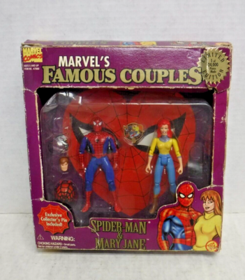 【廃盤・レア】MARVEL SPIDER-MAN Figure 2体セット Spider-Man & Mary Jane Marvel's Famous Couples ToyBiz Figure 2