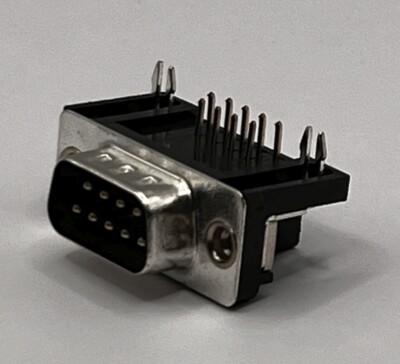 W+P 107-09-1-1-00 9-polige D-SUB Stecker vergoldet abgewinkelt 90° Printmontage