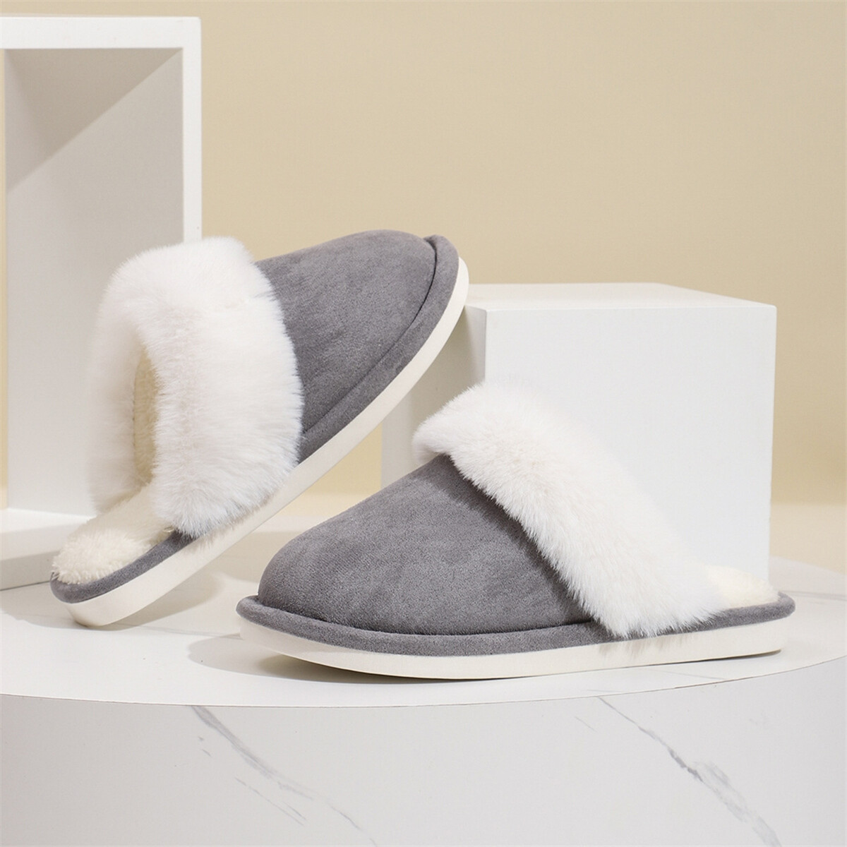 SAOLA Pantofole unisex casual morbide foderate suola antiscivolo ballerine calde invernali scarpe casa