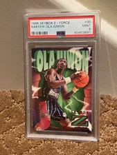 1996 Skybox Z-Force Hakeem Olajuwon PSA 9 #35 Card NEW CLEAN CASE POP 2 NO^ 10