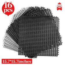 16 Pack Garage Tiles 15.75x15.75" Interlocking Garage Flooring Mats PVC Non-Slip