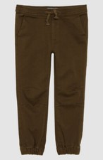 55 DL1961 Kid's Boy's Green Stretch Knit Drawstring Pull-On Jogger Pants Size 4