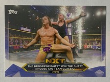 2020 Topps NXT Blue, Broserweights win the Dusty Tag Team, #ed 17/50, Card #100