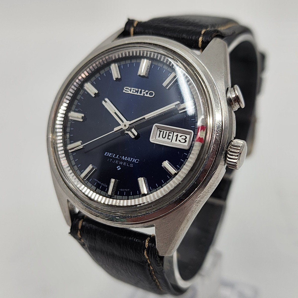 1970 Seiko Bell-Matic Alarm Watch 4006-7028 Stainless Steel | eBay