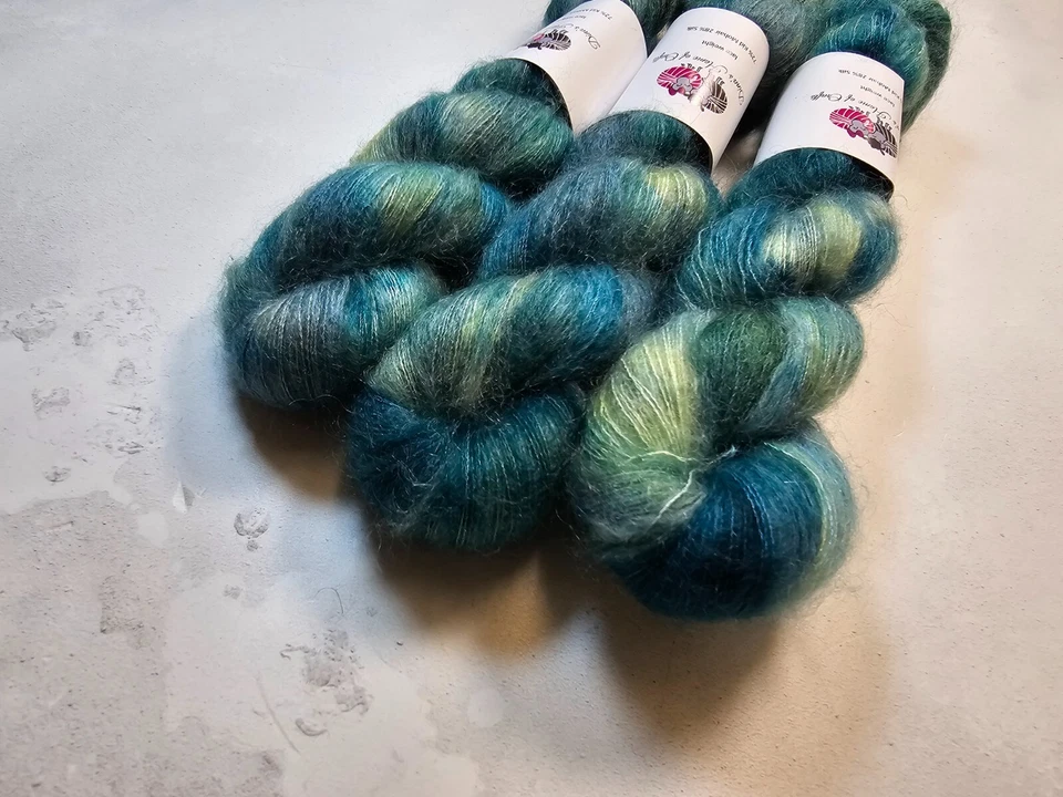 Kinder Mohair Seide Garn , Spitze Gewicht, 50 G, Waterloo - Bild 4 von 4