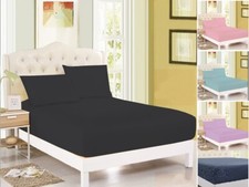 Extra Deep 30cm JERSEY 100% Cotton Fitted Sheet Luxury Beddings mattress protect