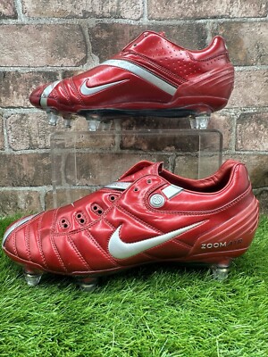 Nike Air Zoom Total 90 Supremacy Soft Ground Fußballschuhe Herren UK 6,5 Rot Selten