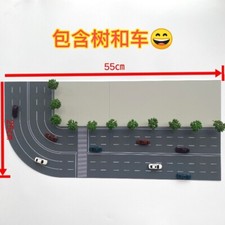 N Scale Diorama City Street Road Model Railway Scene Building Model Accessories