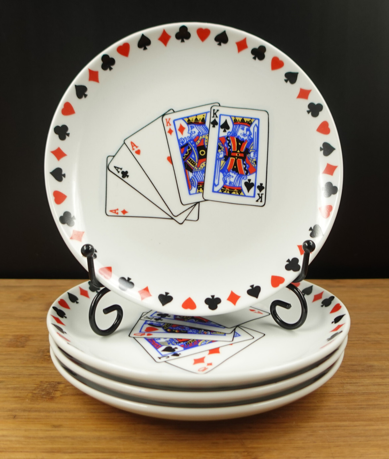 Susanne Riette Boston Warehouse poker-themed dessert plates set of 4