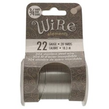 BeadSmith Stainless Steel 22 Gauge Craft Wire Elements - 20 Yard Spool
