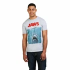 Official Jaws Mens Classic Movie Poster T-Shirt Grey S-XXL