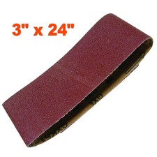 3" x 24" Sanding Belts Aluminium Oxide 40/80/120 Grits Sander Abrasive 3x24 75mm