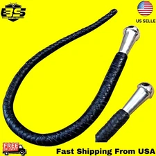Genuine Leather Bull Whip  2.6 Feet Long 08 Plait Heavy Duty Bull Whip
