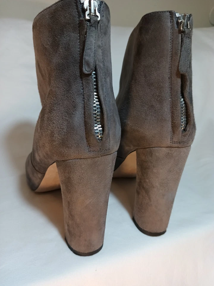 Botines J Crew Adele Talla Once Gris Gamuza Cremallera Trasera Foto 4 de 4
