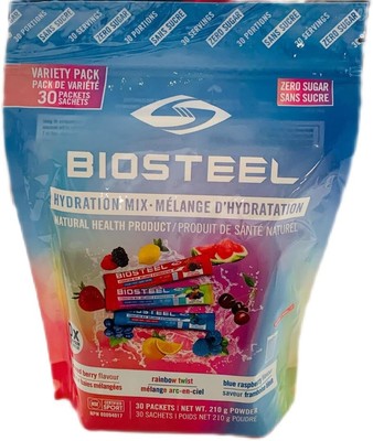 BIOSTEEL Zero Sugar Sports Hydration Mix Variety - Berry, Rainbow Twist & Blue R