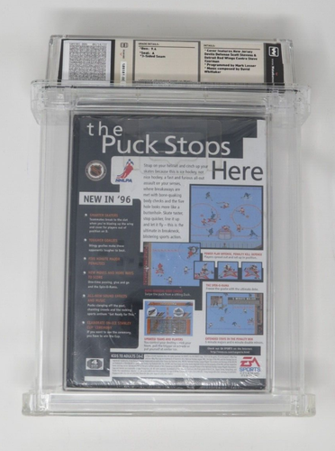 New NHL '96 Hockey Sega Genesis Factory Sealed Video Game Wata Graded 9.4 A! - Picture 3 of 4