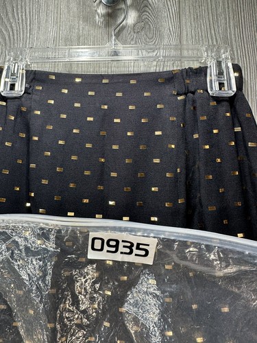 Criscione New York Women's Vintage Skirt Black Gold Accent Size Small Made USA - Picture 13 of 13