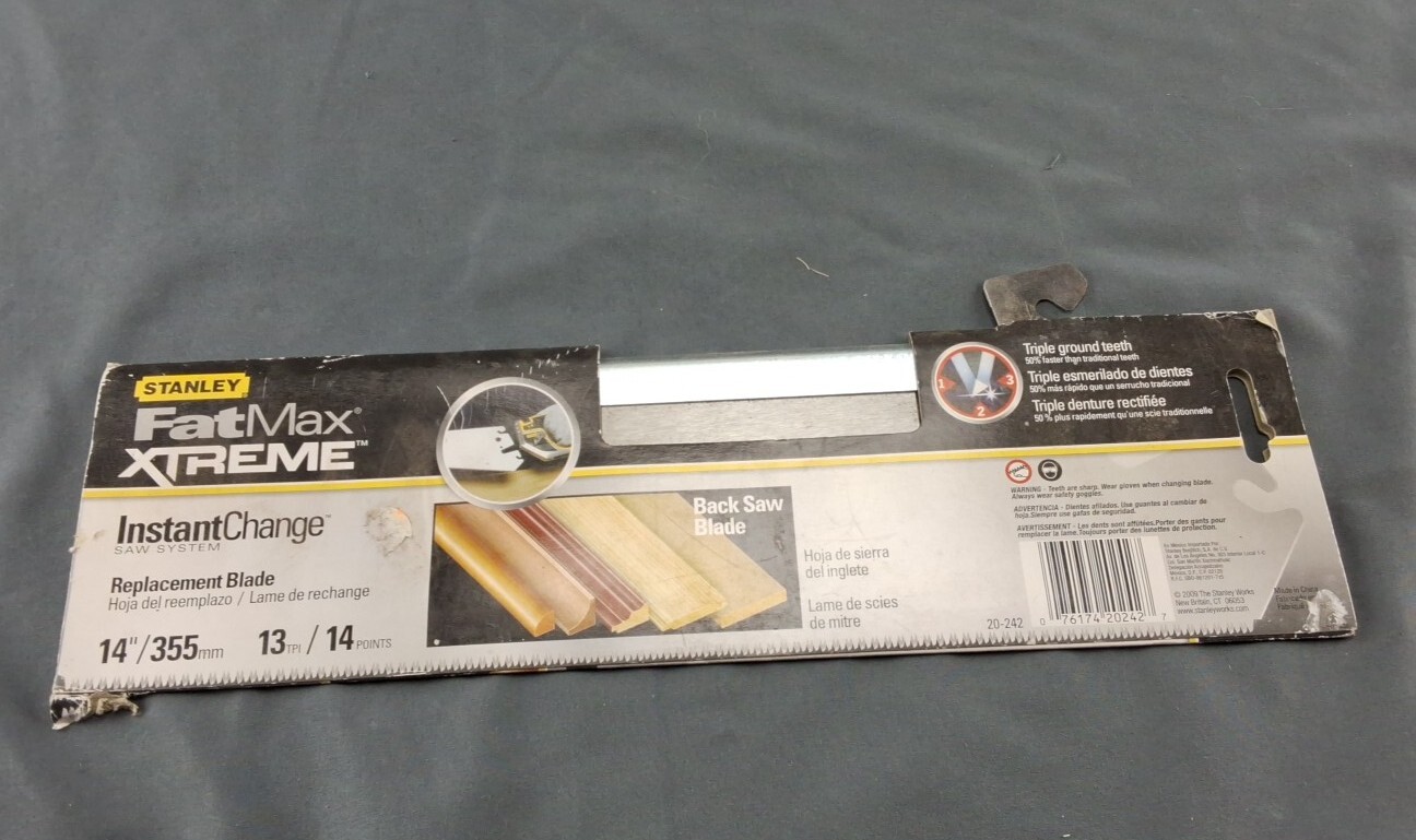 Stanley 14" Replacement Back Saw Blade ~ FatMax Extreme