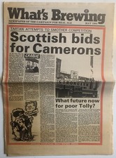 CAMRA WHAT'S BREWING newspaper, take-over Camerons, drinking Tyneside - May 1984