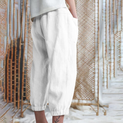 Women's Loose Beach Capri Cropped Pants Summer Casual Joggers