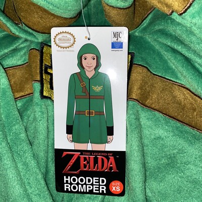 Pigiama Intero Con Cappuccio The Legend Of Zelda Link &ndash; Junior/Donna XS &ndash; Nuovo