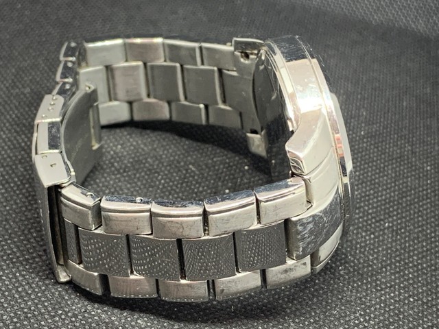 Fossil FS4736 Men's Watch Chronograph Black Dial Stainless Steel Silver O582 for sale online