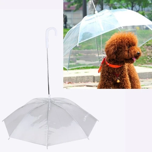 Outdoor transparenter Haustierschirm für kleine Hunde Regenausrüstung hält Haustier trocken nützlich - Bild 5 von 10