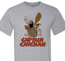Captain Caveman - 70's & 80's Retro Cartoons - Unisex Quality T-Shirt -Fast Ship