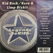 191 KID ROCK LIMP BIZKIT KORN   UK LEGENDS  KARAOKE CDG LOT VA