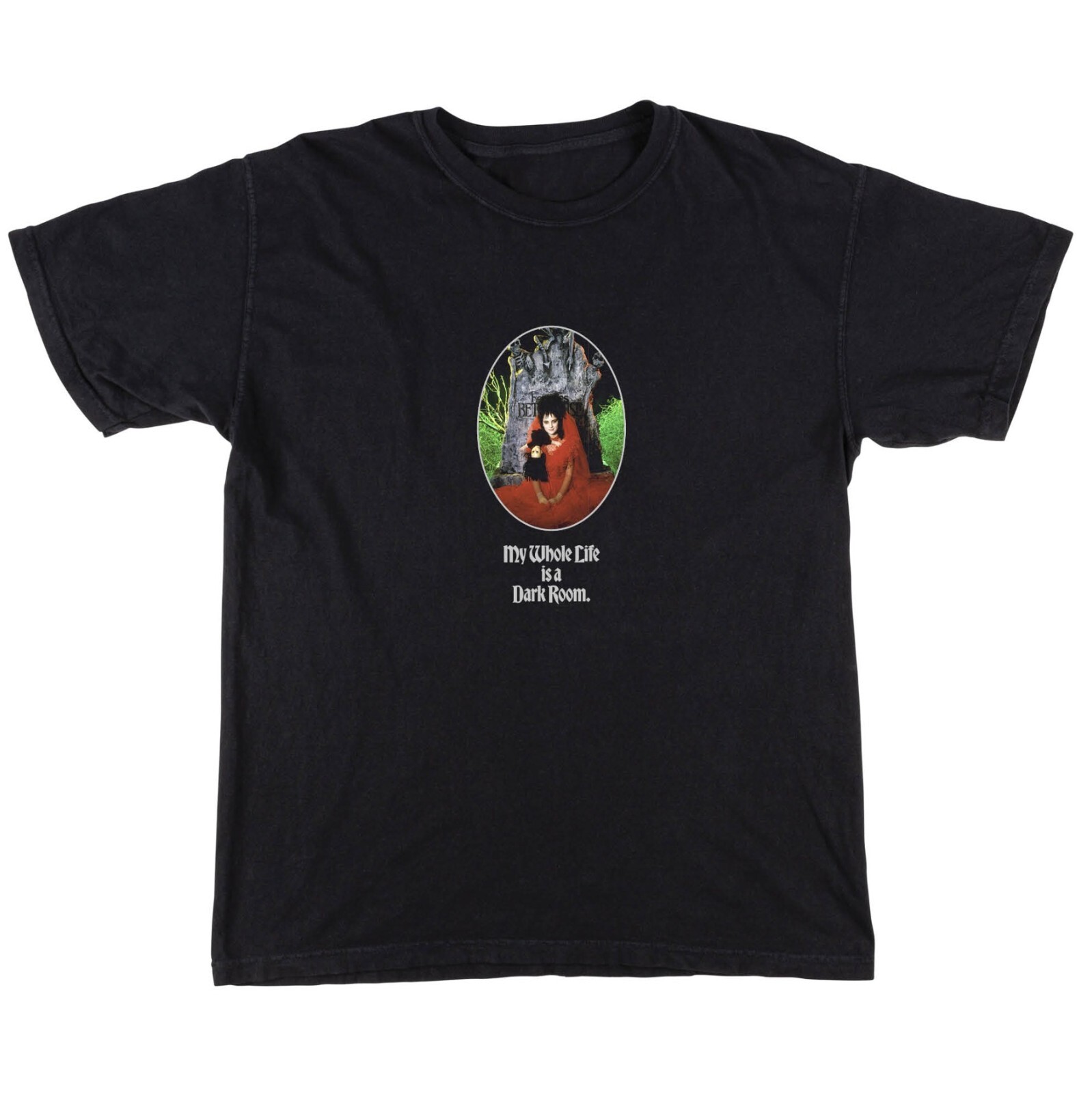 Совершенно новая мужская футболка Welcome x Beetlejuice Dark Room черного цвета