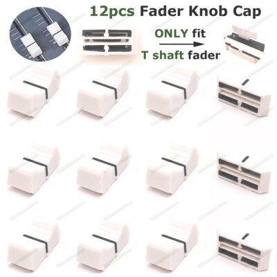 12pcs Straight Slide Fader Knob Cap for Soundcraft Si Expression 2 Mixer -White