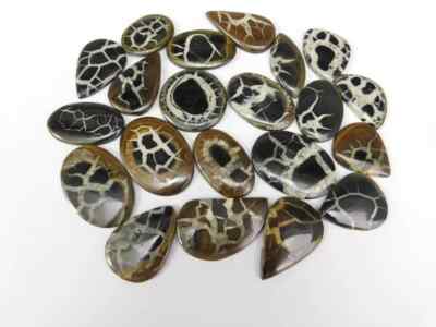 [WHOLESALE] NATURAL BLACK SEPTARIAN GOOD QUALITY GENUINE STONE FREE FORM LOT
