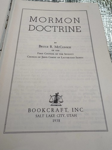 1958 Mormon Doctrine Black 1st First Edition / Exceedingly Rare!! - Picture 8 of 11
