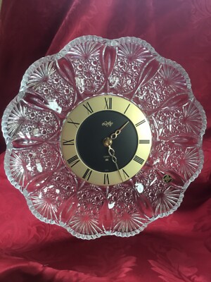 FLAWLESS Exquisite JAPAN HOYA Art Glass LOFTY Heavy Crystal CLOCK