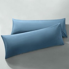 MILVOWOC Brushed Microfiber Body Pillowcases, Slate Blue, 20x60 Inch  2Pcs S...