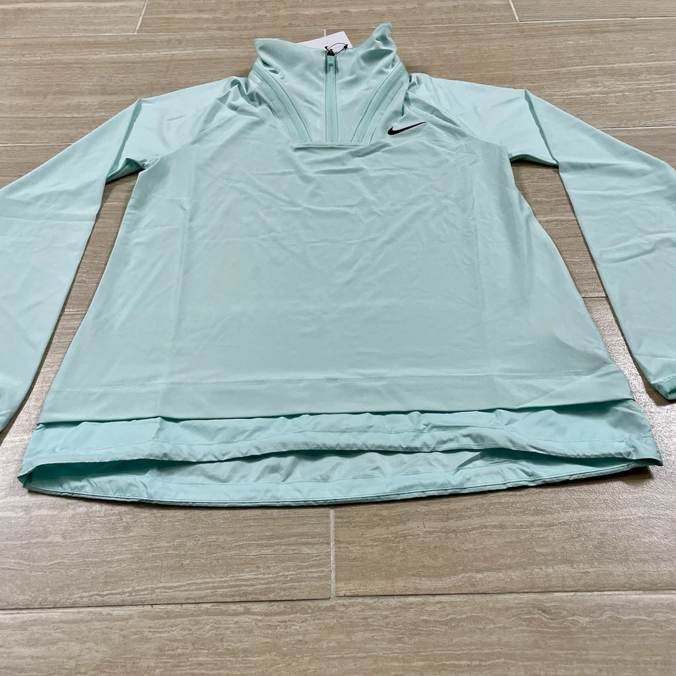 Jaqueta com capuz feminina tamanho S-alto Nike Dri-FIT ADV Tour 1/4 zíper golfe nova com etiquetas - Imagem 3 de 4