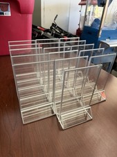 Clear Acrylic Frame and Vertical Stand Set Of 16 7.5 x 4 1/4 Used