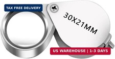 Jewelers Loupe Magnifier Pocket Foldable 30x 21mm Jewelry Eye Magnifying Glass M
