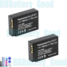 2x New LP-E17 Battery For Canon EOS M3 M5 M6 77D 200D 250D 800D 850D