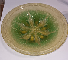 Glasschale WMF - Art deco - Ikora Schale, WMF Karl Wiedmann  35 cm gr&uuml;n gelb
