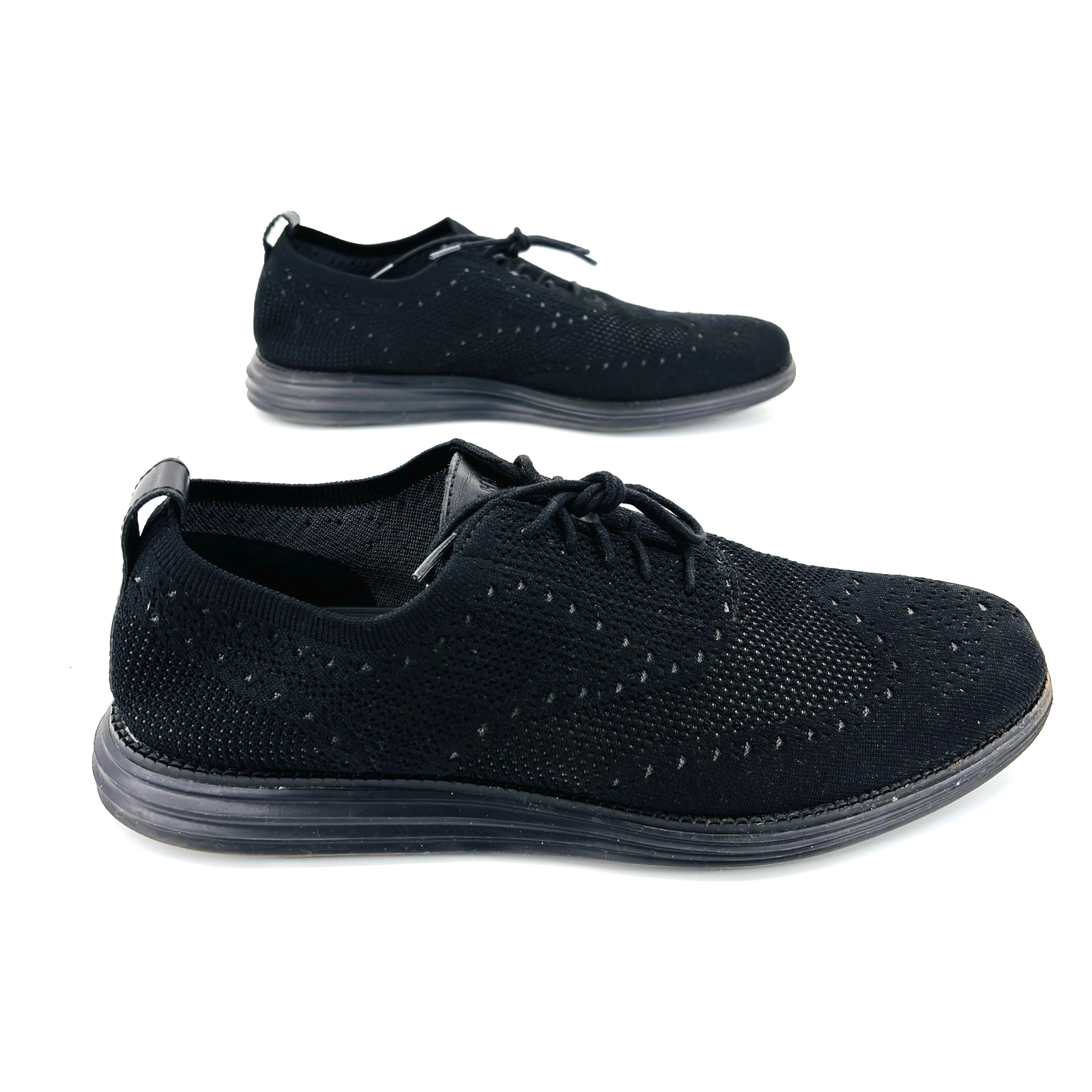 SAOLA Abito Uomo 13 M Cole Haan Originale Grand Stitchlite Punta Alare Nero Maglia C28443