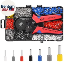 1700 PCS Ferrule Crimping Tool Kit with Hexagonal Ferrule Crimper Insulated Wire