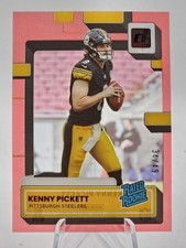 2022 Panini Clearly Donruss Rated Rookie Kenny Pickett (RC) #51 Red #'d 34/49 