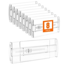 8 Pack 4" High Drawer Dividers for Clothes, 10"-17" Expandable Drawer Divider...