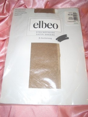 Elbeo Satin Sheers sexy glänzende Nylons Feinstrumpfhose Gr. 42-44 15 den OVP