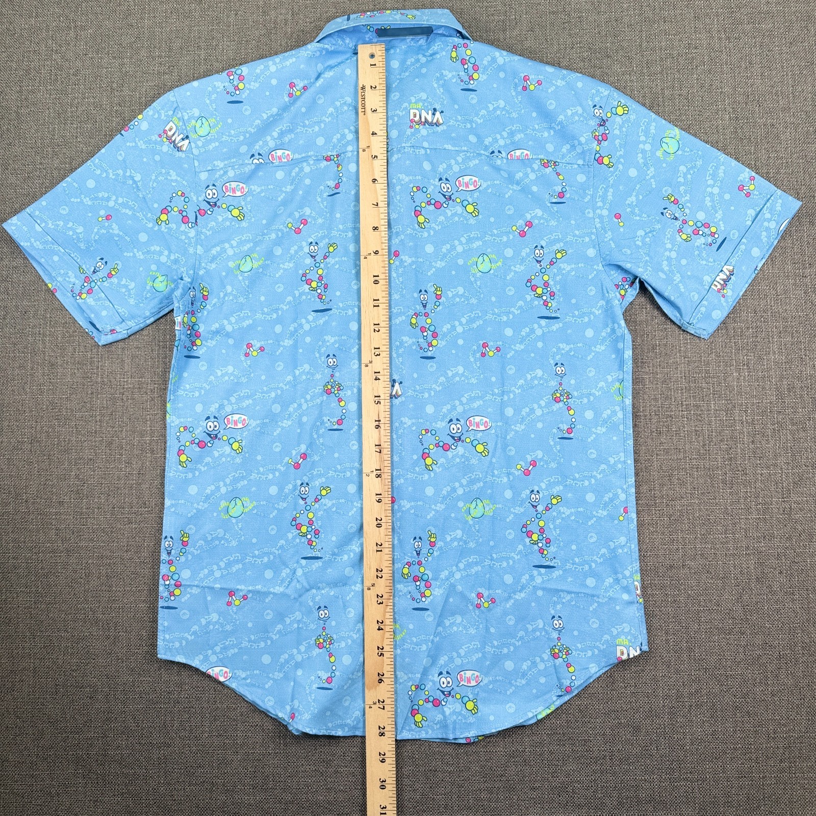 RSVLTS  Jurassic Park Mr. DNA Kunuflex Men's Blue Shirt Small Button Down image 5