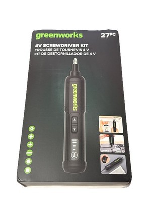 Greenworks Rechargeable Screwdriver W/ 27 Piece Bit Brand New (Black)