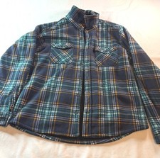 Hawke & Co Mens Large Fleece Jacket Plaid But...